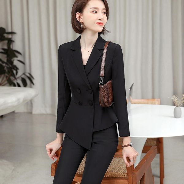 pant elegant female suit business career wear wine plied double breasted blazer and pantsuit ensemble two pieces together, White
pant elegant female suit business career wear wine plied double breasted blazer and pantsuit ensemble two pieces together, White
