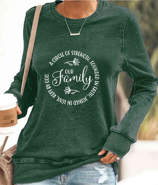2021 autumn faith and jus round neck women's letter printed casual long sleeved sweater, Black
2021 autumn faith and jus round neck women's letter printed casual long sleeved sweater, Black