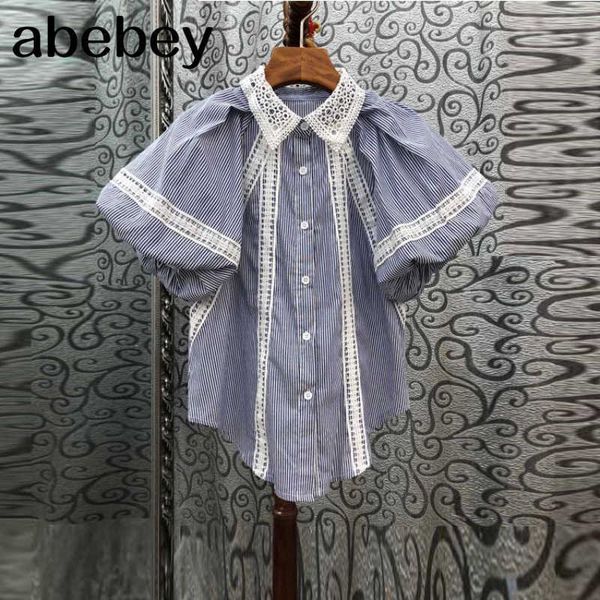 korean hollow-out patchwork blouse causal puff sleeve turn-down collar shirt blusas camisas mujer 210715, White
korean hollow-out patchwork blouse causal puff sleeve turn-down collar shirt blusas camisas mujer 210715, White