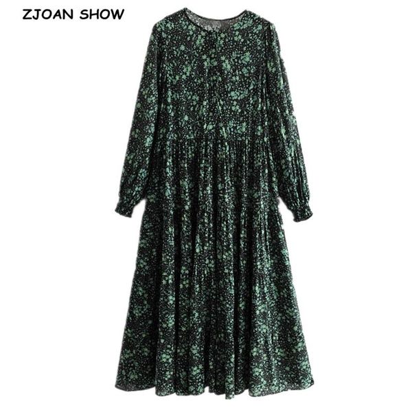 neck green floral print long sleeve dress holiday women spliced pleated ruched waist loose midi dresses elegant casual, Black;gray
neck green floral print long sleeve dress holiday women spliced pleated ruched waist loose midi dresses elegant casual, Black;gray