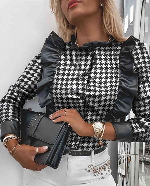 autumn winter faux leather women shirts ruffles long sleeve office lace frill round collar slim fit pu, White
autumn winter faux leather women shirts ruffles long sleeve office lace frill round collar slim fit pu, White