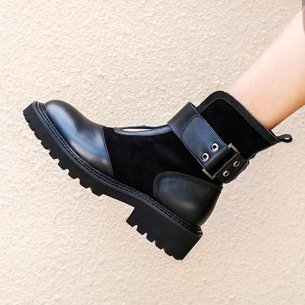 boots mezereon women ankle leather woman buckles shoes round toe patchwork riding for sapato feminino1 um5i, Black
boots mezereon women ankle leather woman buckles shoes round toe patchwork riding for sapato feminino1 um5i, Black