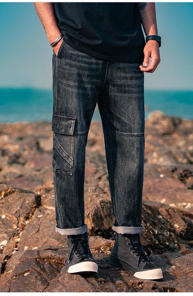 men's jeans 2900 fashion tooling loose men 2021 summer trend washed retro casual, Blue
men's jeans 2900 fashion tooling loose men 2021 summer trend washed retro casual, Blue