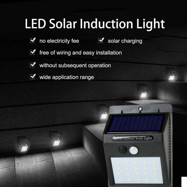 waterproof 20 led solar power motion sensor wall lights outdoor garden lamp hallway mounted light blcack decorations
waterproof 20 led solar power motion sensor wall lights outdoor garden lamp hallway mounted light blcack decorations