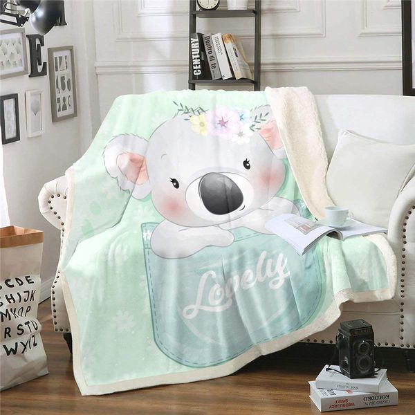 Cartoon Kids Bed Blanket, Lovely Koala Sherpa Blanket for Children Toddler Nursery Cute Bear Flannel Blanket, Cherry Blossoms
Cartoon Kids Bed Blanket, Lovely Koala Sherpa Blanket for Children Toddler Nursery Cute Bear Flannel Blanket, Cherry Blossoms