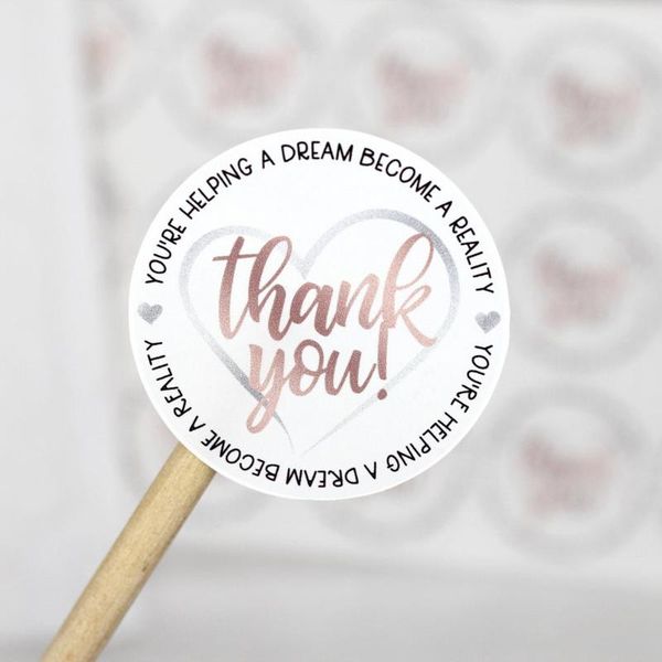greeting cards thank you you're helping a dream become reality sticker, rose gold personalize social media stickers
greeting cards thank you you're helping a dream become reality sticker, rose gold personalize social media stickers