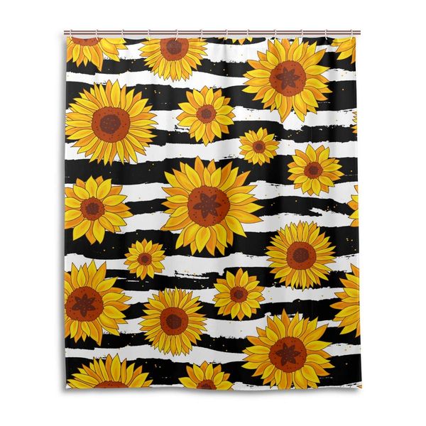 sunflower floral shower curtain bathroom decor set with hook waterproof without chemical odor-clearinches 2030402
sunflower floral shower curtain bathroom decor set with hook waterproof without chemical odor-clearinches 2030402
