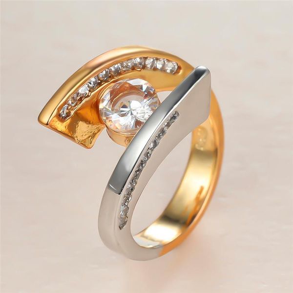 wedding rings trendy male female white crystal ring luxury gold silver color for women men punk round zircon engagement, Slivery;golden
wedding rings trendy male female white crystal ring luxury gold silver color for women men punk round zircon engagement, Slivery;golden
