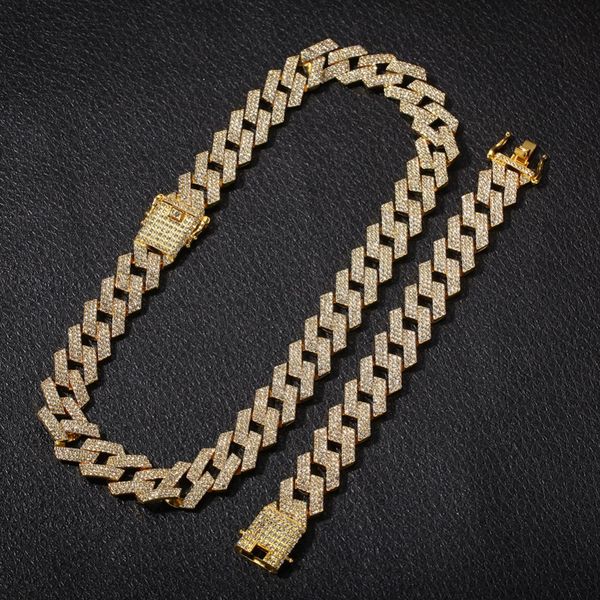 new fashion charm 20mm hip hop cuban link chain necklaces full iced out rhinestones necklace bracelet set party punk jewelry gift for men an, Silver
new fashion charm 20mm hip hop cuban link chain necklaces full iced out rhinestones necklace bracelet set party punk jewelry gift for men an, Silver