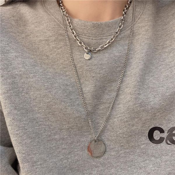Pendant Necklaces Stainless Steel Sweater Chain Necklace For Men/women Punk Hiphop Geometry Round Square Heart Pendants, Silver
Pendant Necklaces Stainless Steel Sweater Chain Necklace For Men/women Punk Hiphop Geometry Round Square Heart Pendants, Silver
