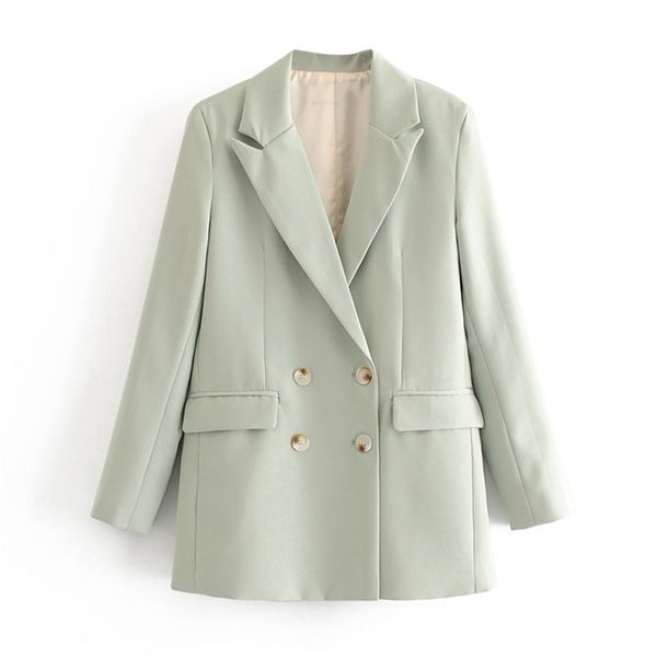 chic long sleeve women blazer jacket double breasted office ladies solid coat casual streetwear female outwear 210430, White;black
chic long sleeve women blazer jacket double breasted office ladies solid coat casual streetwear female outwear 210430, White;black