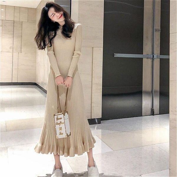 casual dresses dress women long sleeve slender o-neck autumn winter elegant solid midi 5-color all-match knit fashion ulzzang vestido, Black;gray
casual dresses dress women long sleeve slender o-neck autumn winter elegant solid midi 5-color all-match knit fashion ulzzang vestido, Black;gray