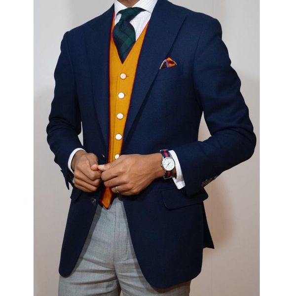 men's suits & blazers custom fashion handsome blue blazer with yellow vest slim fit groom tuxedo for wedding dress party costume (jacke, White;black
men's suits & blazers custom fashion handsome blue blazer with yellow vest slim fit groom tuxedo for wedding dress party costume (jacke, White;black