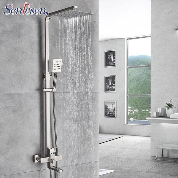 senlesen shower set 304 stainless steel faucet bathroom rain home wall-mounted sets
senlesen shower set 304 stainless steel faucet bathroom rain home wall-mounted sets