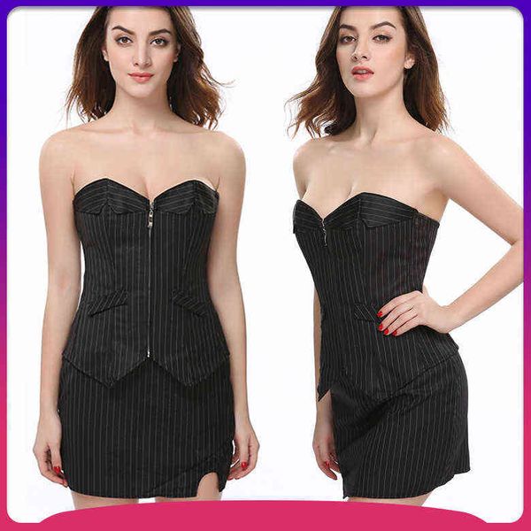 luxury women's shapers royal corset zipper suit waist closing drs with body shaping skirt, Black;white
luxury women's shapers royal corset zipper suit waist closing drs with body shaping skirt, Black;white