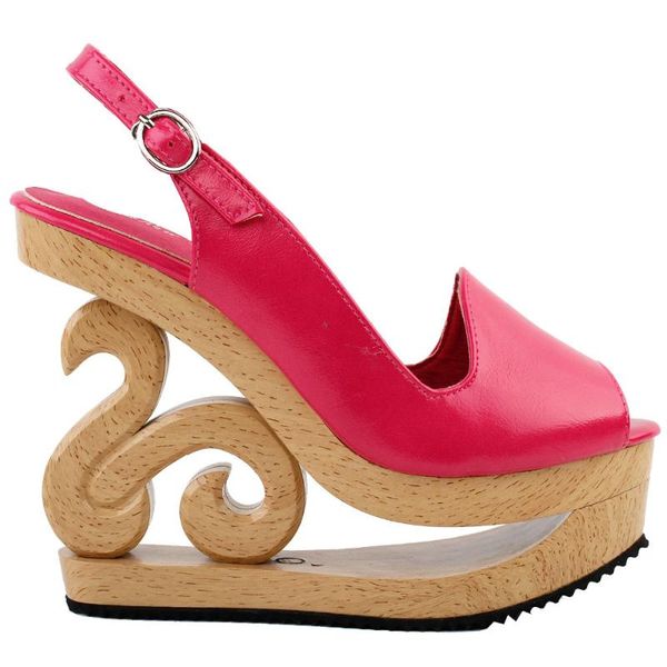 pink curve buckle slingback open toe stud wooden wedge platform clogs sandal dress shoes, Black
pink curve buckle slingback open toe stud wooden wedge platform clogs sandal dress shoes, Black