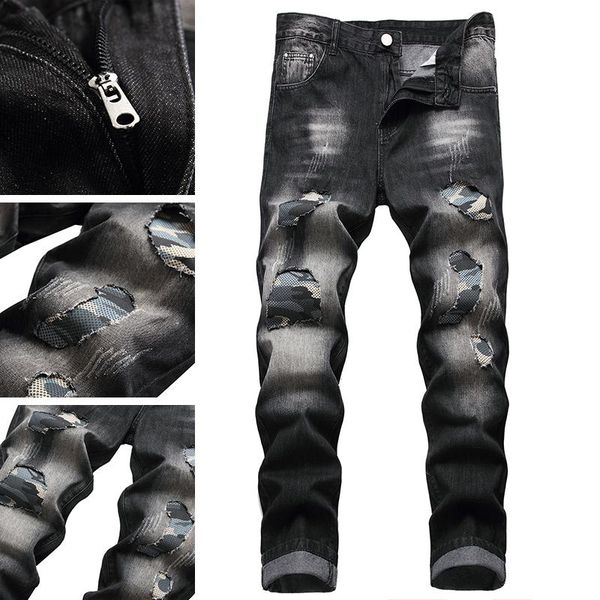 men's jeans retro blue casual european and american plus size straight-leg ripped pants
men's jeans retro blue casual european and american plus size straight-leg ripped pants