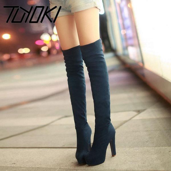 boots tuyoki stretch thigh high casual elastic fabric autumn winter platform shoes women warm thick heels footwear size 34-39, Black
boots tuyoki stretch thigh high casual elastic fabric autumn winter platform shoes women warm thick heels footwear size 34-39, Black