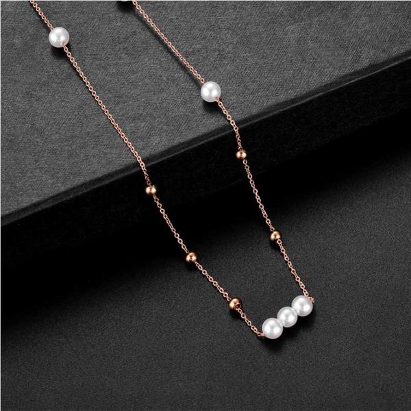 chains 316l stainless steel simple pearl pendant charm beads chain choker necklace for women fashion fine jewelry gifts san815, Silver
chains 316l stainless steel simple pearl pendant charm beads chain choker necklace for women fashion fine jewelry gifts san815, Silver
