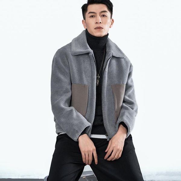men's jackets double-sided wool stitching jacket grain fleece short coat, Black;brown
men's jackets double-sided wool stitching jacket grain fleece short coat, Black;brown
