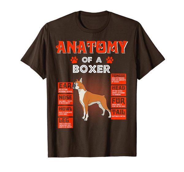 anatomy of boxer dogs gift funny t-shirt, White;black
anatomy of boxer dogs gift funny t-shirt, White;black