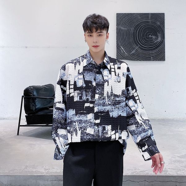 men's casual shirts men embossed long sleeve shirt male streetwear fashion hip hop vintage pattern loose z9sd, White;black
men's casual shirts men embossed long sleeve shirt male streetwear fashion hip hop vintage pattern loose z9sd, White;black