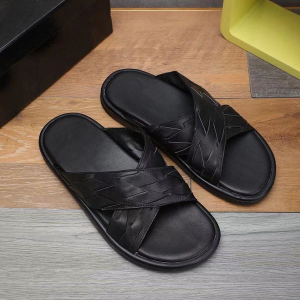 leather slippers men summer fashion casual wear antiskid beach shoes 2021 new british trend cowhide sandals, Black
leather slippers men summer fashion casual wear antiskid beach shoes 2021 new british trend cowhide sandals, Black