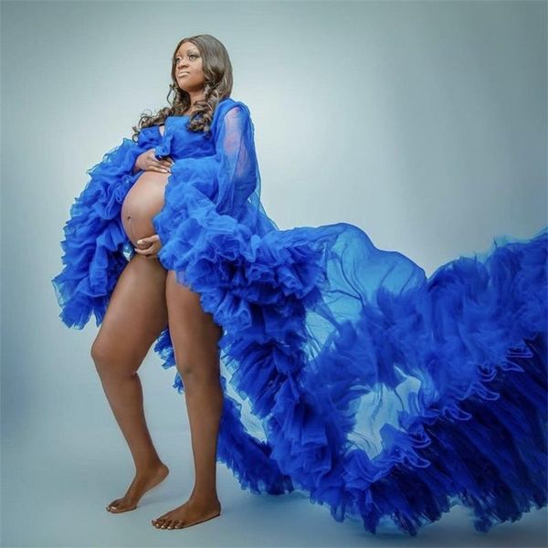 bridal fluffy tulle prom dresses pregnant women ruffles robe long party gowns for pgraphy maternity nightgowns, Black
bridal fluffy tulle prom dresses pregnant women ruffles robe long party gowns for pgraphy maternity nightgowns, Black