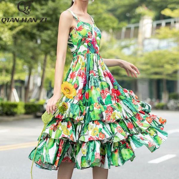 casual dresses qian han zi runway fashion dress women's spaghetti strap green printed cascading ruffle party mid-calf, Black;gray
casual dresses qian han zi runway fashion dress women's spaghetti strap green printed cascading ruffle party mid-calf, Black;gray