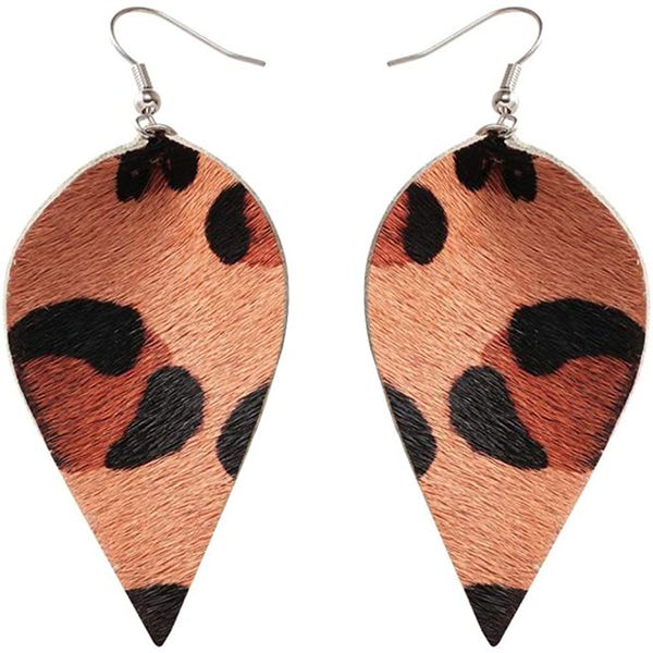 fashion leopard printed genuine leather leaf drop dangle earring spot dot striped leathers earrings for woman jewelry, Silver
fashion leopard printed genuine leather leaf drop dangle earring spot dot striped leathers earrings for woman jewelry, Silver