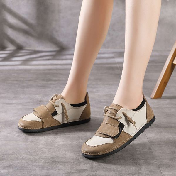 Casual shoes New products in spring and summer color matching flat heel casual leather single shoes comfortable deep mouth frosted handmade women's 0FHM, Apricot
Casual shoes New products in spring and summer color matching flat heel casual leather single shoes comfortable deep mouth frosted handmade women's 0FHM, Apricot