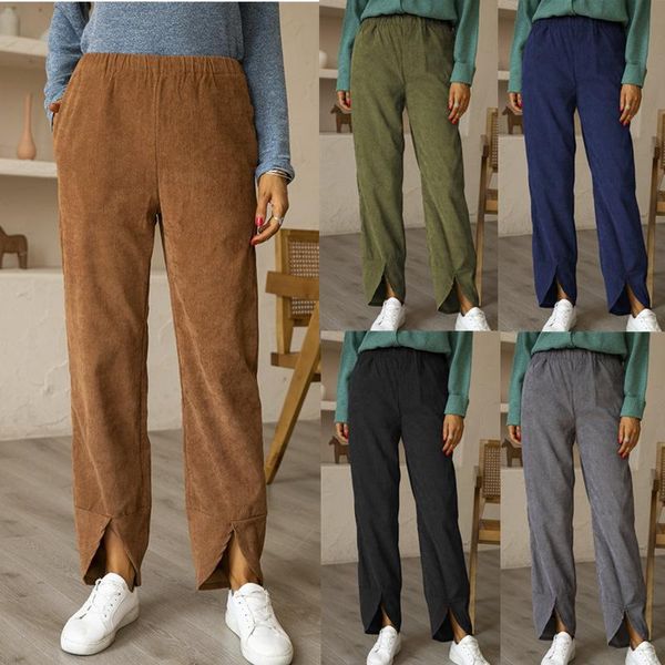 women's pants & capris 2021 autumn and winter trousers warm thick corduroy elastic waist straight casual harajuku fall women, Black;white
women's pants & capris 2021 autumn and winter trousers warm thick corduroy elastic waist straight casual harajuku fall women, Black;white