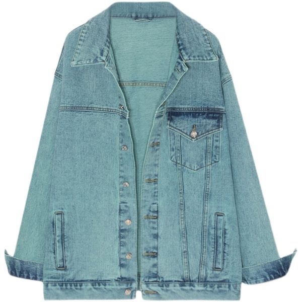 women's jackets vintage denim coat women short 2021 spring autumn korean loose long-sleeved green jeans jacket casual outerwear la, Black;brown
women's jackets vintage denim coat women short 2021 spring autumn korean loose long-sleeved green jeans jacket casual outerwear la, Black;brown