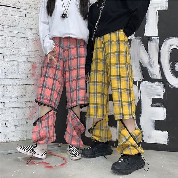 lucyever pink checkered pants for women vintage zipper korean plaid casual pants woman streetwear harajuku oversized trousers xl 210521, Black;white
lucyever pink checkered pants for women vintage zipper korean plaid casual pants woman streetwear harajuku oversized trousers xl 210521, Black;white