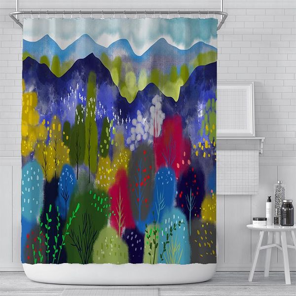 cartoon colorful mountain scenery shower curtain set with 12 hooks bathroom decoration curtains
cartoon colorful mountain scenery shower curtain set with 12 hooks bathroom decoration curtains