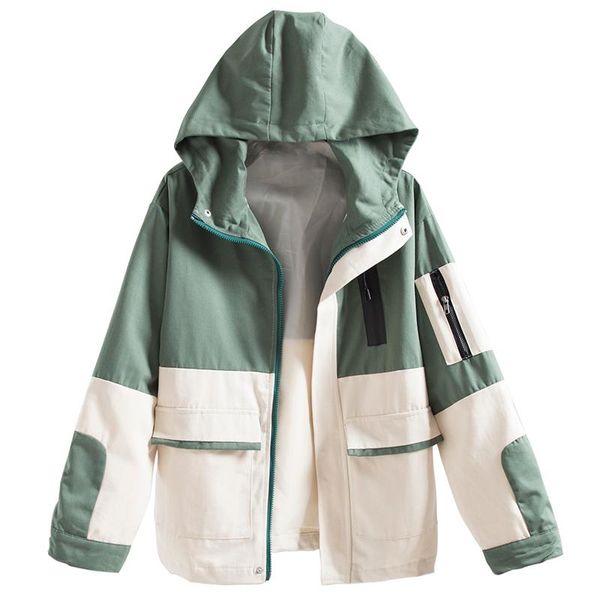 women's trench coats 2021 spring autumn windbreaker outerwear female hooded women loose matching student short coat re2436, Tan;black
women's trench coats 2021 spring autumn windbreaker outerwear female hooded women loose matching student short coat re2436, Tan;black