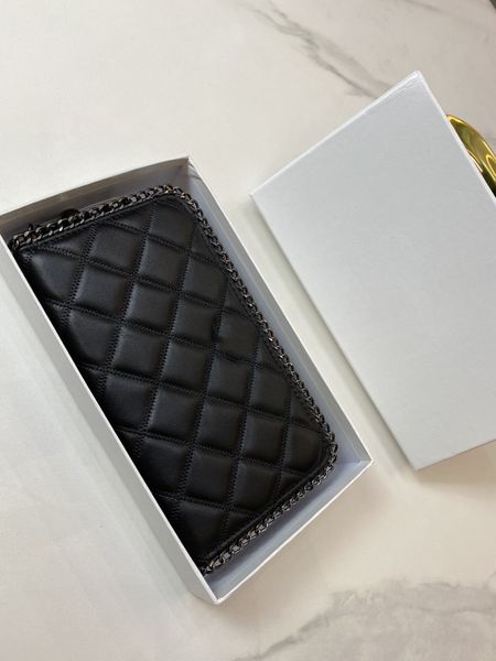 2021 classic luxury design women's wallet black long wallet woven bound diamond pattern decorative zipper pocket card holder, Red;black
2021 classic luxury design women's wallet black long wallet woven bound diamond pattern decorative zipper pocket card holder, Red;black