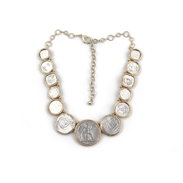 design vintage style worn gold/ silver mixed plated color geometric embossed necklace chains
design vintage style worn gold/ silver mixed plated color geometric embossed necklace chains