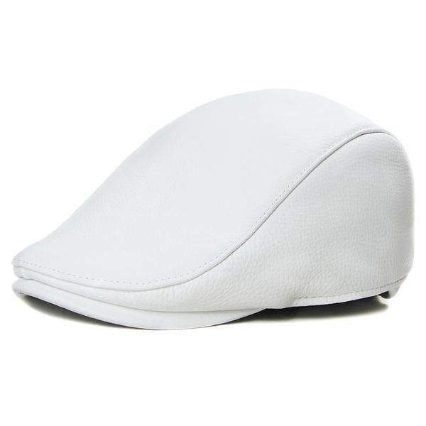 berets men's and women's white leather cap casual elastic bailey / hat autumn winter, Blue;gray
berets men's and women's white leather cap casual elastic bailey / hat autumn winter, Blue;gray