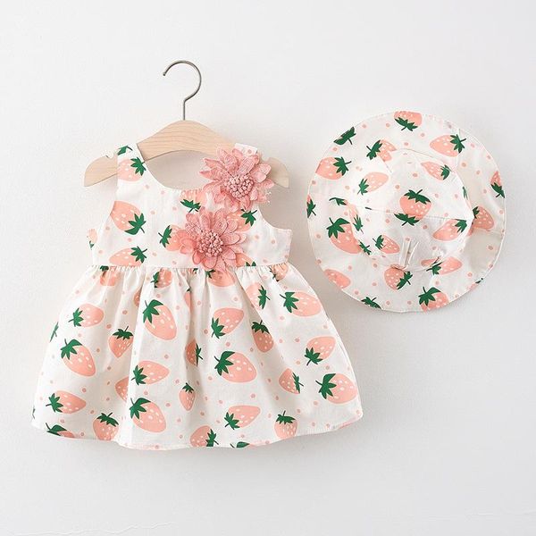summer holiday baby girls sleeveless sundress strawberry flower princess party kids pleated cute dress + beach sunhat vestidos girl's d, Red;yellow
summer holiday baby girls sleeveless sundress strawberry flower princess party kids pleated cute dress + beach sunhat vestidos girl's d, Red;yellow