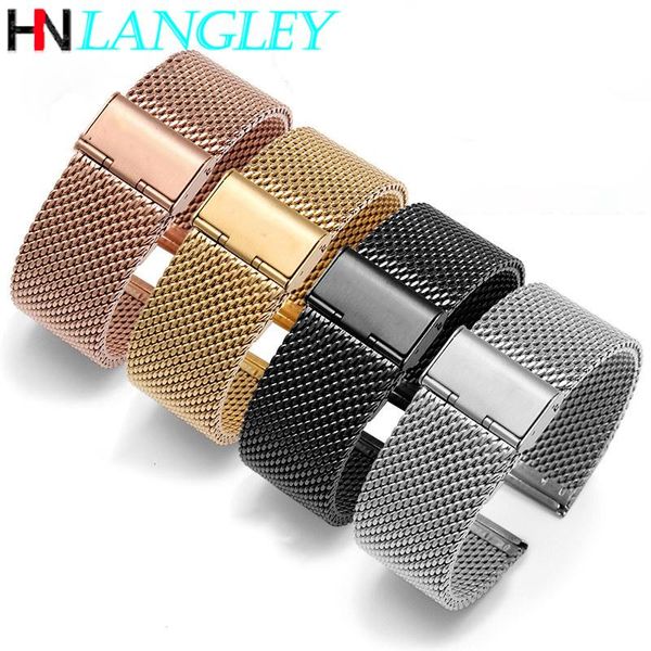watch bands 18/20/22/24 mm band replacement strap stainless steel mesh bracelet 1.0size, Black;brown 
watch bands 18/20/22/24 mm band replacement strap stainless steel mesh bracelet 1.0size, Black;brown