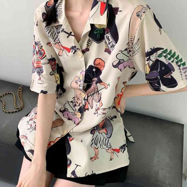 women's two piece pants the eight fairies vintage shirt for women summer and blouse short sleeve button up loose desinger coll, White
women's two piece pants the eight fairies vintage shirt for women summer and blouse short sleeve button up loose desinger coll, White