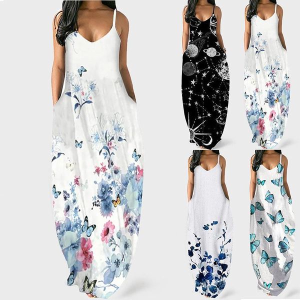 casual dresses 2021 summer women's fshion print v neck spaghetti straps sleeveless backless pockets loose waist dress ladies basic, Black;gray
casual dresses 2021 summer women's fshion print v neck spaghetti straps sleeveless backless pockets loose waist dress ladies basic, Black;gray