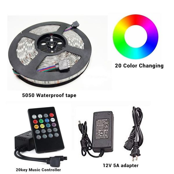 strips 12v 5a power supply 5m rgb led strip light 60 led/m ip68 waterproof flexible diode tape for decorative lights music control
strips 12v 5a power supply 5m rgb led strip light 60 led/m ip68 waterproof flexible diode tape for decorative lights music control