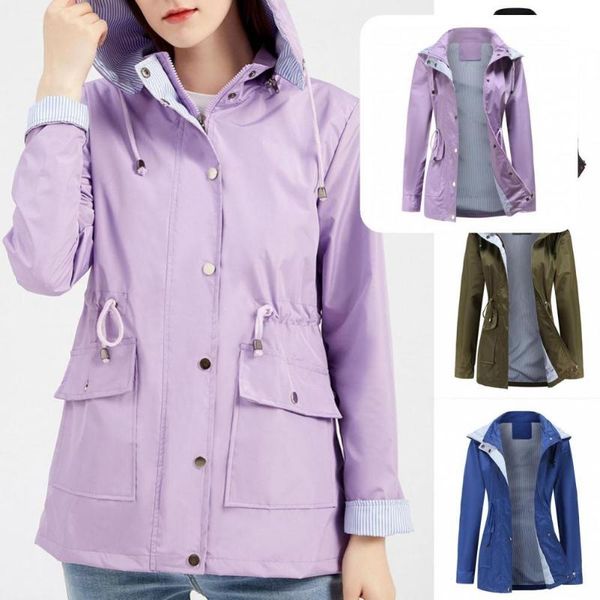 women's jackets super soft waist drawstring striped lining hand pockets women coat streetwear, Black;brown
women's jackets super soft waist drawstring striped lining hand pockets women coat streetwear, Black;brown