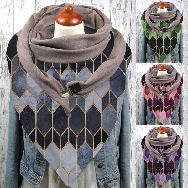 scarves women's scarf with button universal spring autumn warm multicolor diamond prints double-layer buckle multi-purpose shawls, Blue;gray
scarves women's scarf with button universal spring autumn warm multicolor diamond prints double-layer buckle multi-purpose shawls, Blue;gray