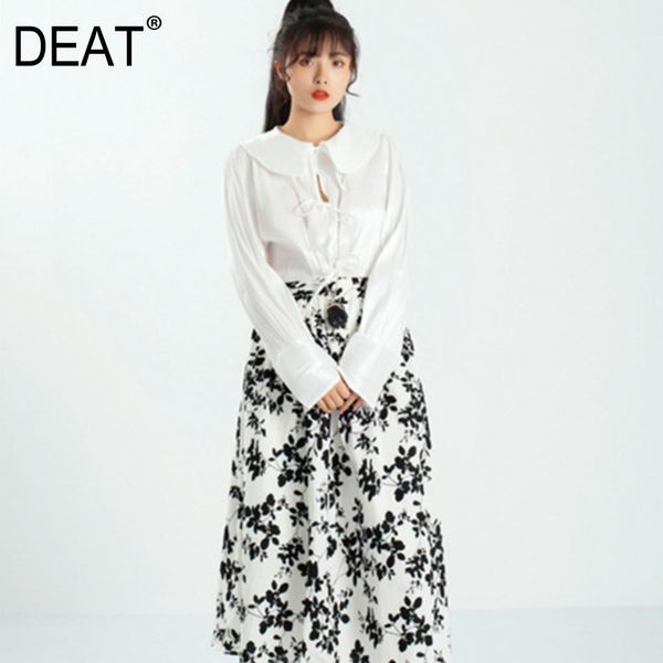 deat spring and summer fashion women clothes turn-down collar full sleeves single breasted white silk shirt wp73000 210428, White;black
deat spring and summer fashion women clothes turn-down collar full sleeves single breasted white silk shirt wp73000 210428, White;black