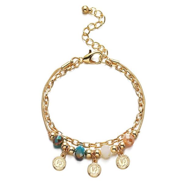 link, chain luxury jewelry gold color roman head portraits bracelets & bangles female charm bracelet for women, Black
link, chain luxury jewelry gold color roman head portraits bracelets & bangles female charm bracelet for women, Black