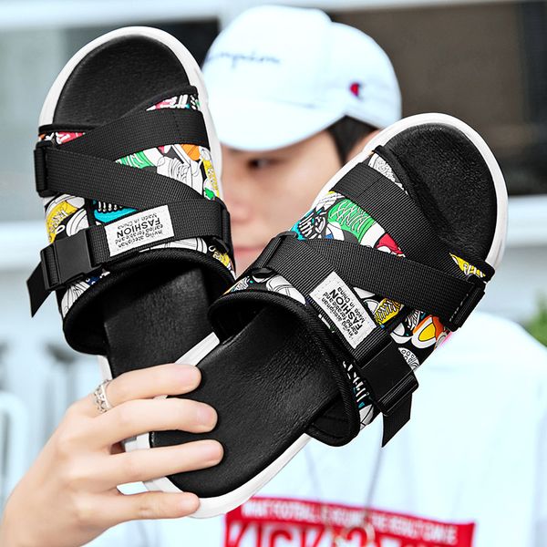 summer stylish buckle mens slides tide to wear hip hop male slippers comfortable soft blade sole slip on designer slippers men, Black
summer stylish buckle mens slides tide to wear hip hop male slippers comfortable soft blade sole slip on designer slippers men, Black