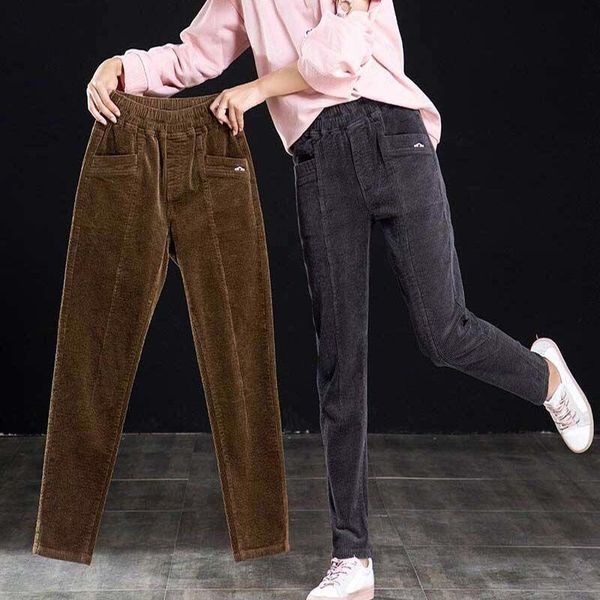 women's pants & capris women 2021 autumn winter corduroy harem female elastic waist casual trousers ladies fashion pantalon plus size g, Black;white
women's pants & capris women 2021 autumn winter corduroy harem female elastic waist casual trousers ladies fashion pantalon plus size g, Black;white